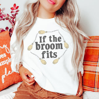 If the Broom Fits Crew Sweatshirt - Limeberry Designs