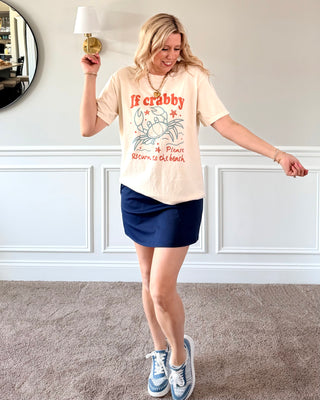 If Crabby Return To The Beach Graphic Comfort Color Tee