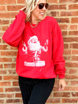 Vintage Magical Santa Claus Graphic Sweatshirt