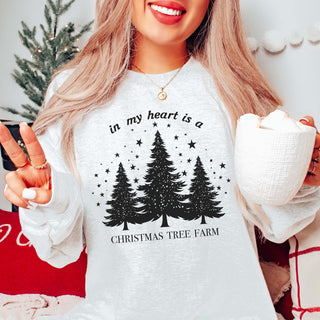 In My Heart Is A Christmas Tree Farm Graphic Sweatshirt - Limeberry Designs