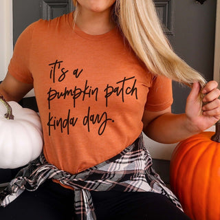 It's A Pumpkin Patch Kinda Day Wholesale Bella Graphic Tee - Quick Shipping - Limeberry Designs