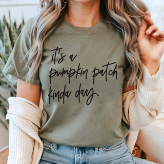 It's A Pumpkin Patch Kinda Day Wholesale Bella Graphic Tee - Quick Shipping - Limeberry Designs