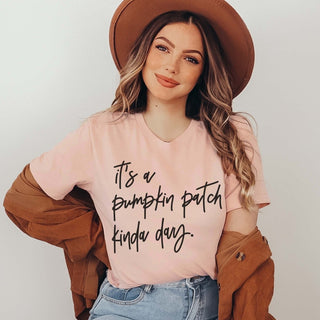 It's A Pumpkin Patch Kinda Day Wholesale Bella Graphic Tee - Quick Shipping - Limeberry Designs