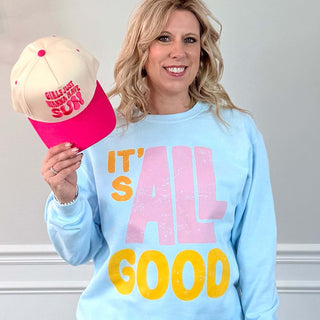 It's All Good Wholesale Comfort Color Crew Sweatshirt - Limeberry Wholesale