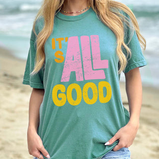 It's All Good Wholesale Graphic Comfort Color Tee - Limeberry Wholesale