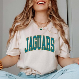 Jaguars Collegiate Letter Bella Graphic Tee - Limeberry Designs
