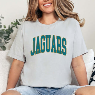 Jaguars Collegiate Letter Bella Graphic Tee - Limeberry Designs