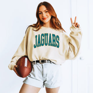Jaguars Collegiate Letter Graphic Sweatshirt + Hoodie