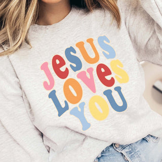 Jesus Loves You Graphic Sweatshirt - Limeberry Designs