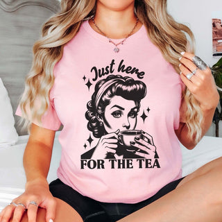 Just Here For The Tea Graphic Tee - Limeberry Designs