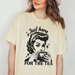 Just Here For The Tea Graphic Tee - Limeberry Designs