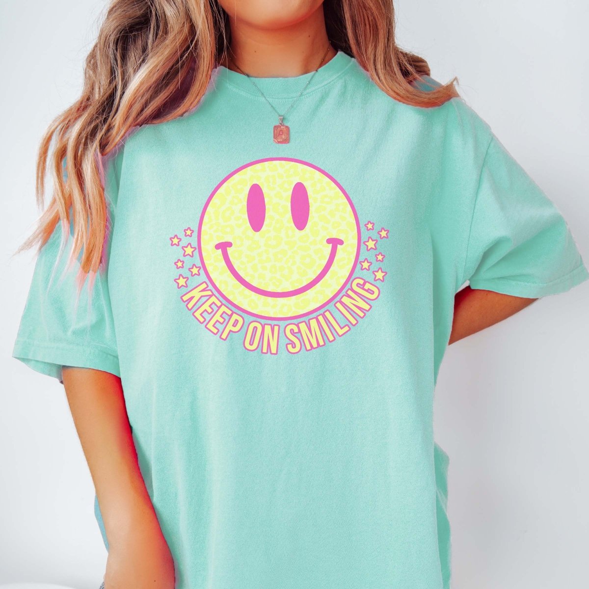 Keep On Smiling Comfort Color Tee - Limeberry Designs
