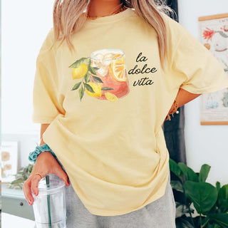 La Dolce Vita Social Club Comfort Color Tee - Limeberry Designs