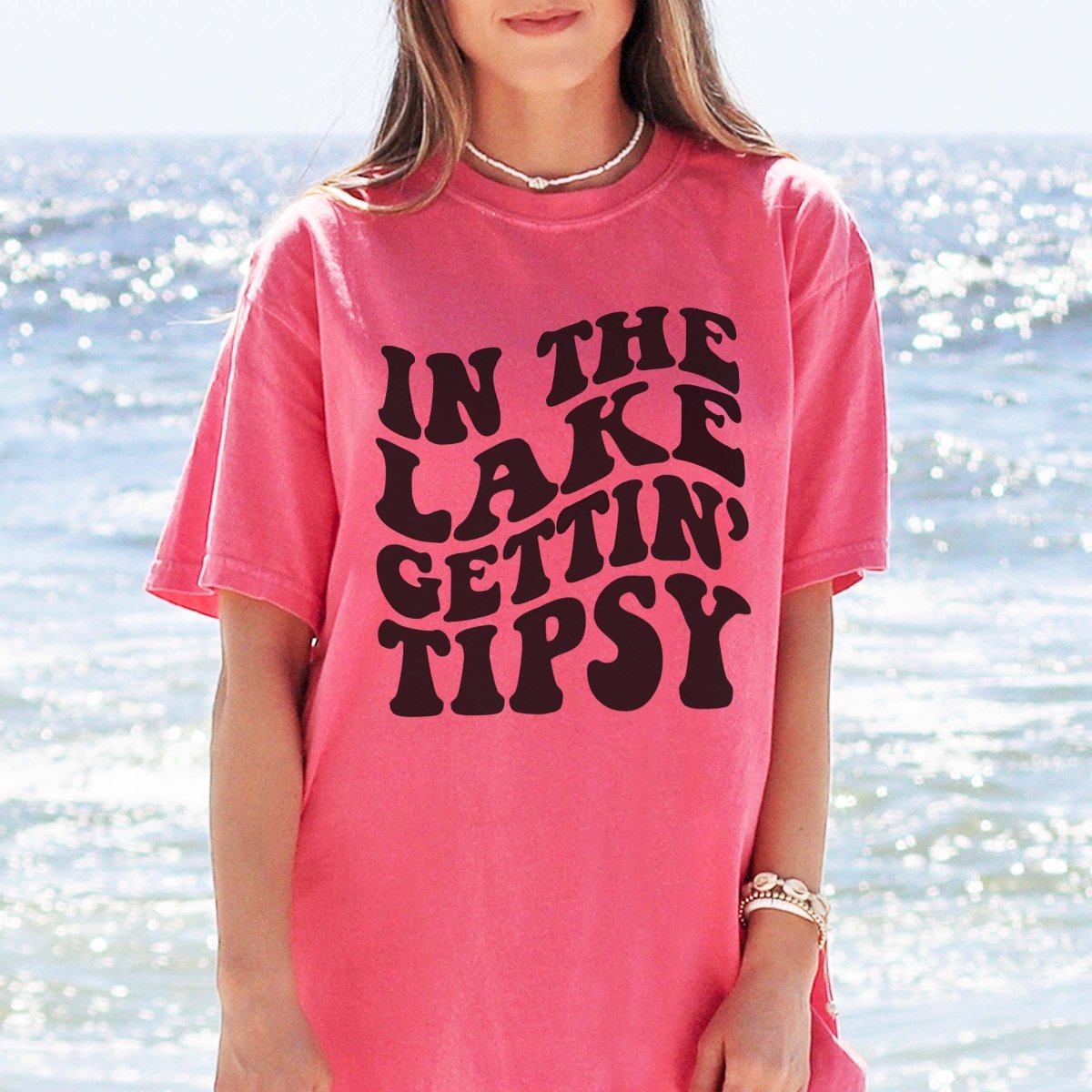 Lake Gettin Tipsy Comfort Color Tee - Limeberry Designs