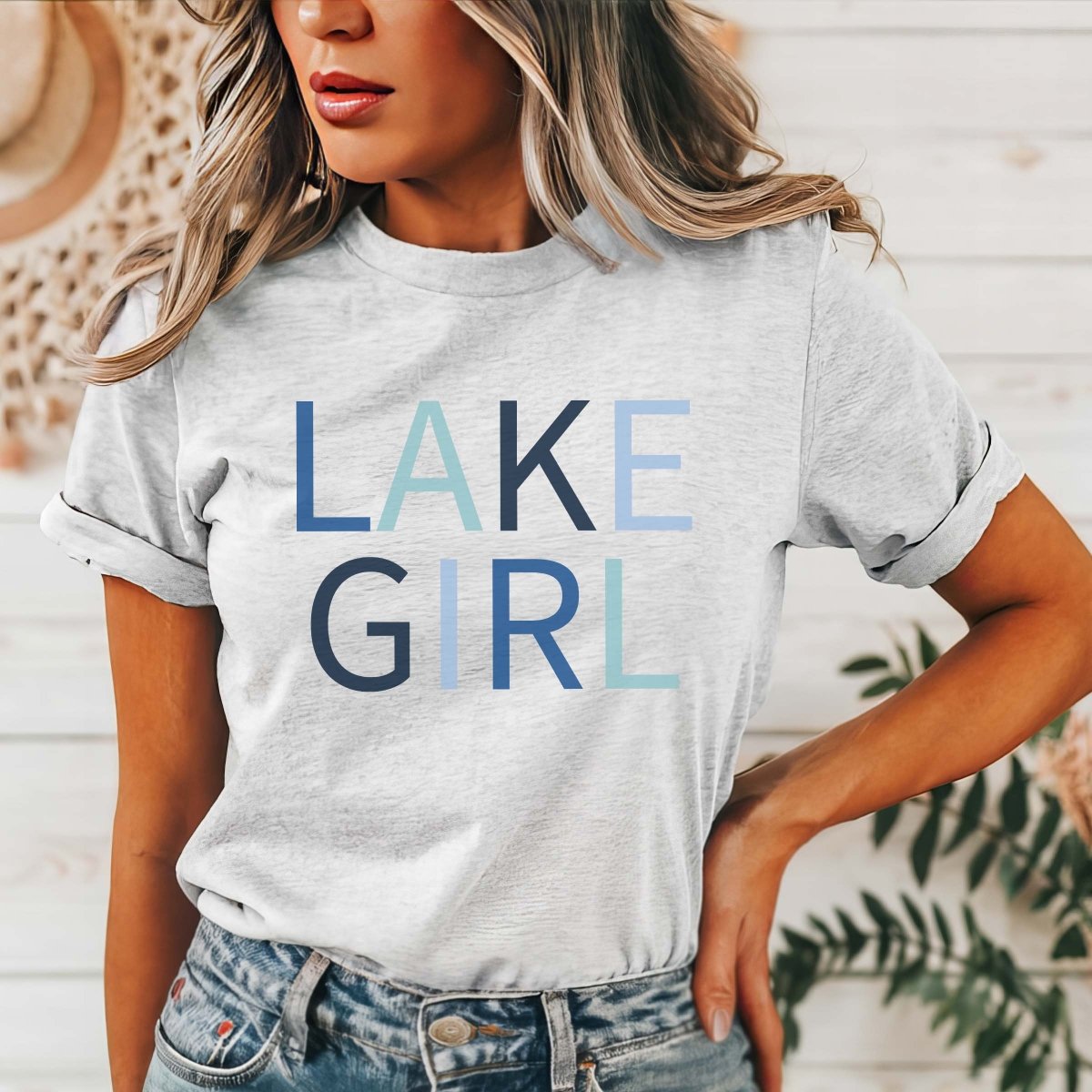 Lake Girl Blue Wholesale Tee - Quick Shipping - Limeberry Designs
