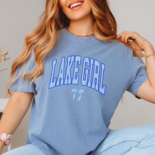 Lake Girl With Bow Comfort Color Wholesale Tee - Fast Shipping - Limeberry Designs