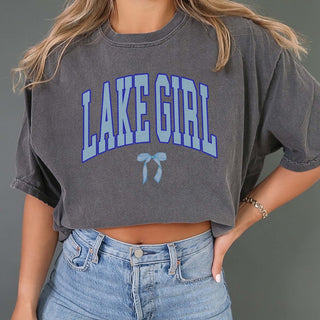 Lake Girl With Bow Comfort Color Wholesale Tee - Fast Shipping - Limeberry Designs