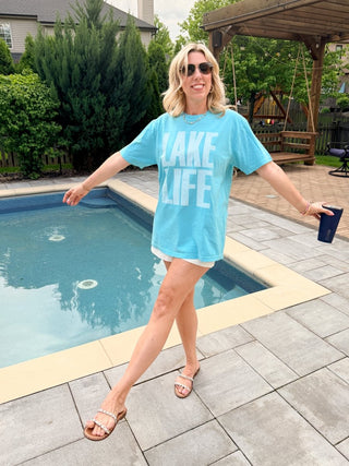 Lake Life Comfort Color Graphic Tee - Limeberry Designs