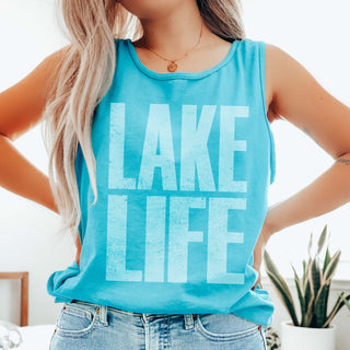 Lake Life Comfort Color Tank - Limeberry Designs