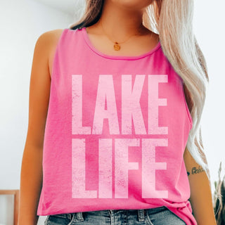 Lake Life Comfort Color Tank - Limeberry Designs