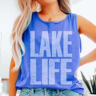 Lake Life Comfort Color Tank - Limeberry Designs