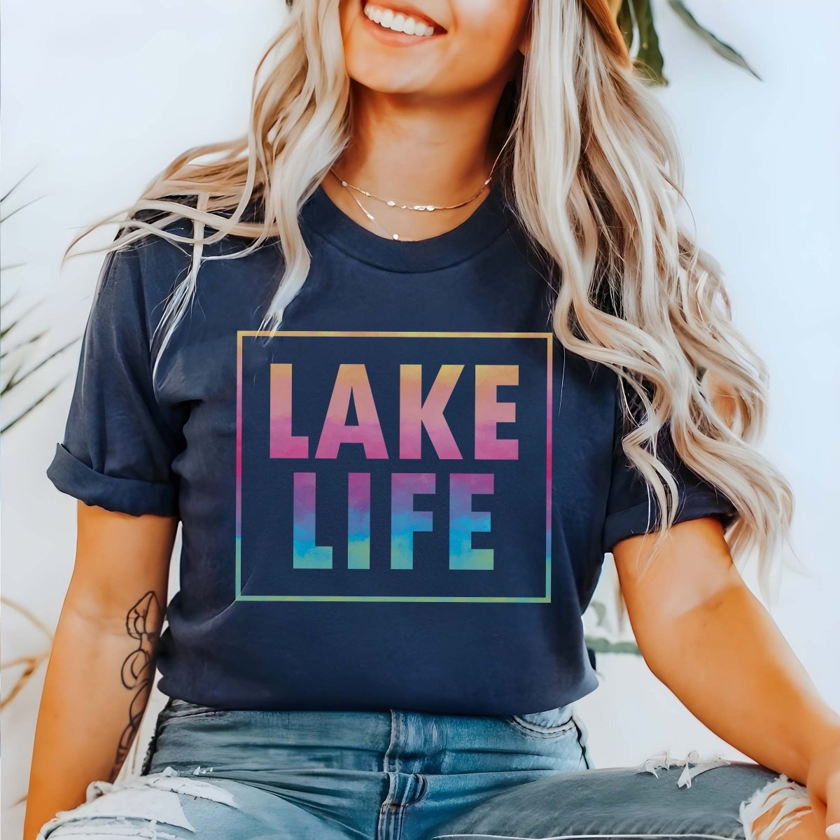 Lake Life Watercolor Wholesale Tee - Limeberry Designs
