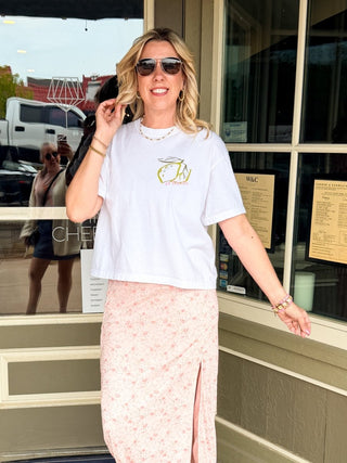Limon Cello Boxy Crop Front & Back Comfort Color Graphic Tee - Limeberry Designs