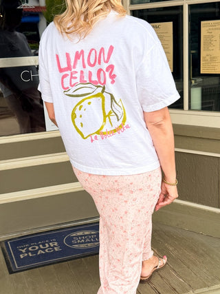 Limon Cello Boxy Crop Front & Back Comfort Color Graphic Tee - Limeberry Designs