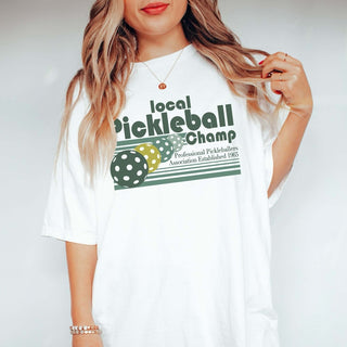 Local Pickleball Champ Graphic Comfort Color Tee - Limeberry Designs