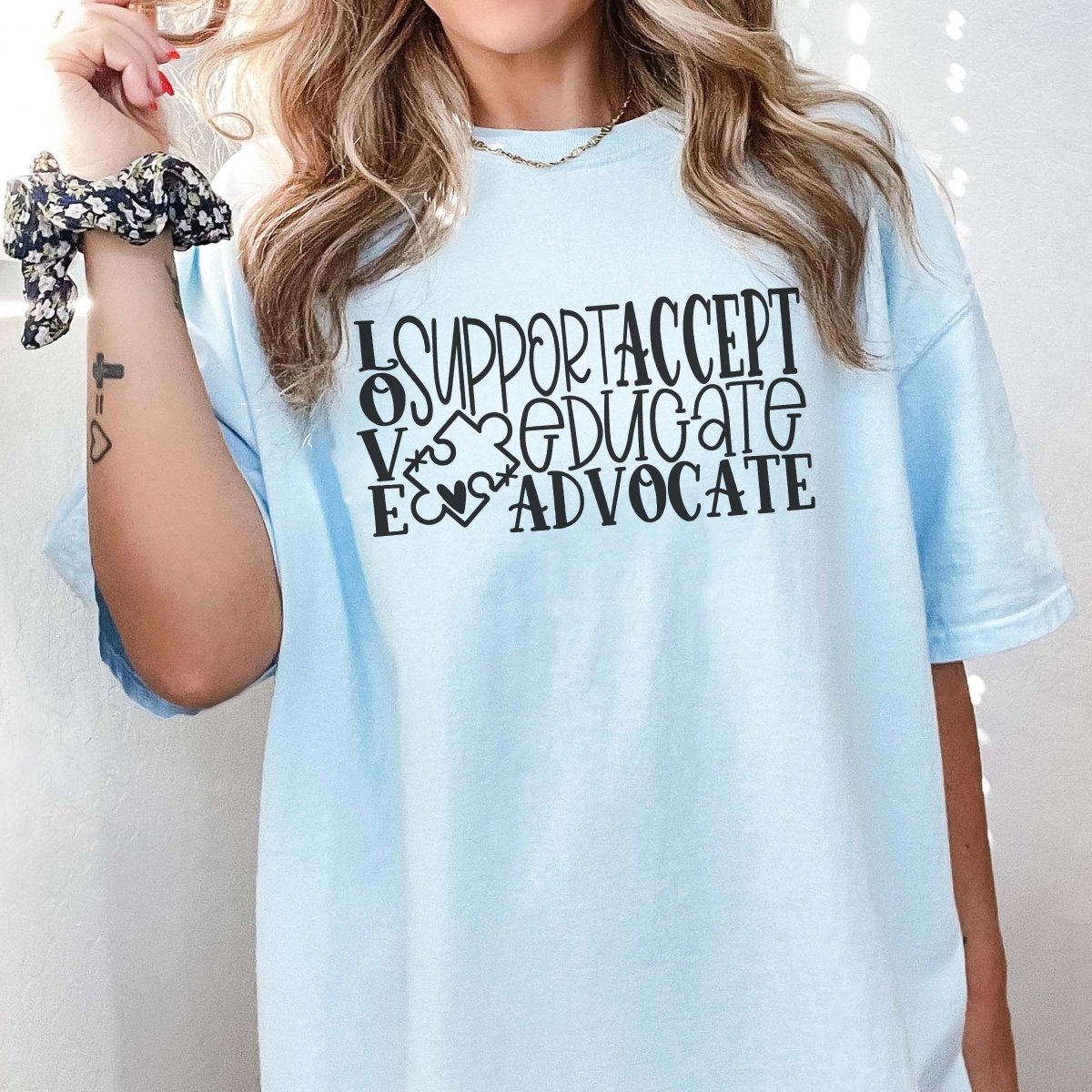 Love Accept Educate Advocate Tee - Limeberry Designs