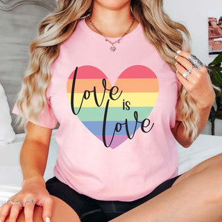 Love Is Love Heart Graphic Tee - Limeberry Designs