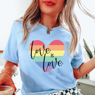 Love Is Love Heart Graphic Wholesale Tee - Fast Shipping - Limeberry Designs