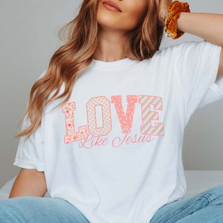 Love Like Jesus Graphic Comfort Color Tee - Limeberry Designs