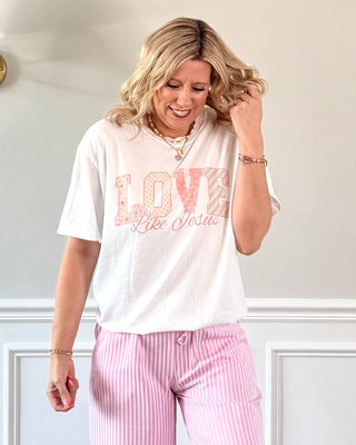 Love Like Jesus Graphic Comfort Color Tee - Limeberry Designs