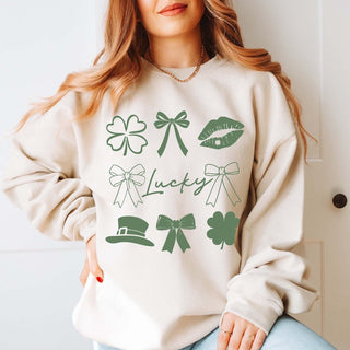 Lucky Collage Wholesale Graphic Sweatshirt - Fast TAT - Limeberry Designs