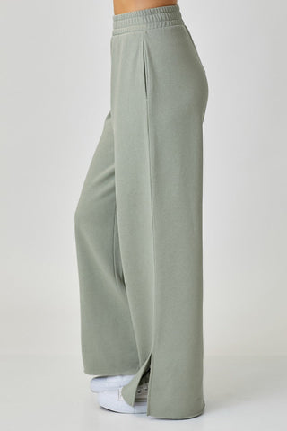 Lux Comfort Risen Lounge Pants with Slit - Limeberry Designs