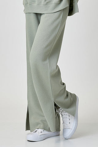 Lux Comfort Risen Lounge Pants with Slit - Limeberry Designs