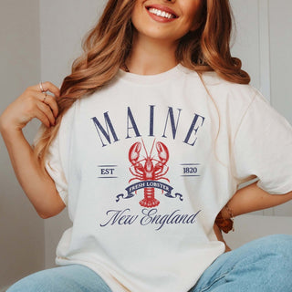 Maine Fresh Lobster Wholesale Comfort Color Tee - Fast TAT - Limeberry Designs