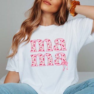 Mama Cherry Pattern Graphic Comfort Color Tee - Limeberry Designs