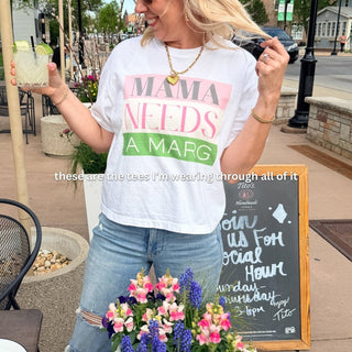 Mama Needs A Marg Boxy Comfort Color Graphic Tee - Limeberry Designs