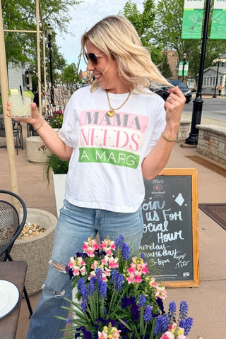 Mama Needs A Marg Boxy Comfort Color Graphic Tee - Limeberry Designs