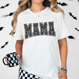 Mama Spider Web Pattern Wholesale Bella Graphic Tee - Quick Shipping - Limeberry Designs