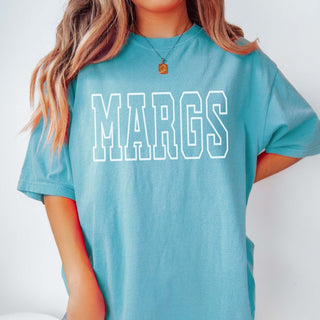 Margs Collegiate Lettering Comfort Color Tee - Limeberry Designs