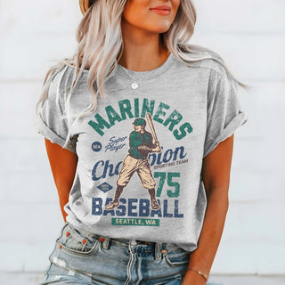 Mariners Vintage Baseball Team Tee - Limeberry Designs