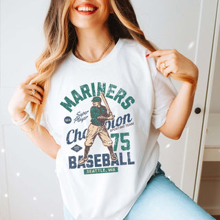 Mariners Vintage Baseball Team Tee - Limeberry Designs