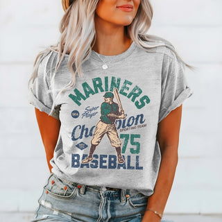 Mariners Vintage Baseball Team Wholesale Tee - Fast Shipping - Limeberry Designs