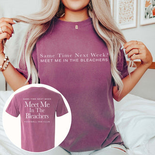 Meet Me In The Bleachers Comfort Wholesale Color Graphic Tee With Front & Back Design - Quick TAT - Limeberry Designs