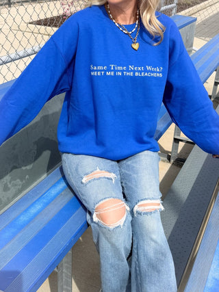 Meet Me In The Bleachers Graphic Sweatshirt With Front & Back Design - Limeberry Designs