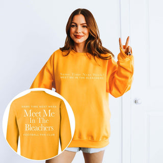 Meet Me In The Bleachers Graphic Sweatshirt With Front & Back Design - Limeberry Designs