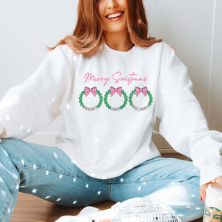 Merry Swiftmas Bracelet Wreaths Graphic Sweatshirt - Limeberry Designs